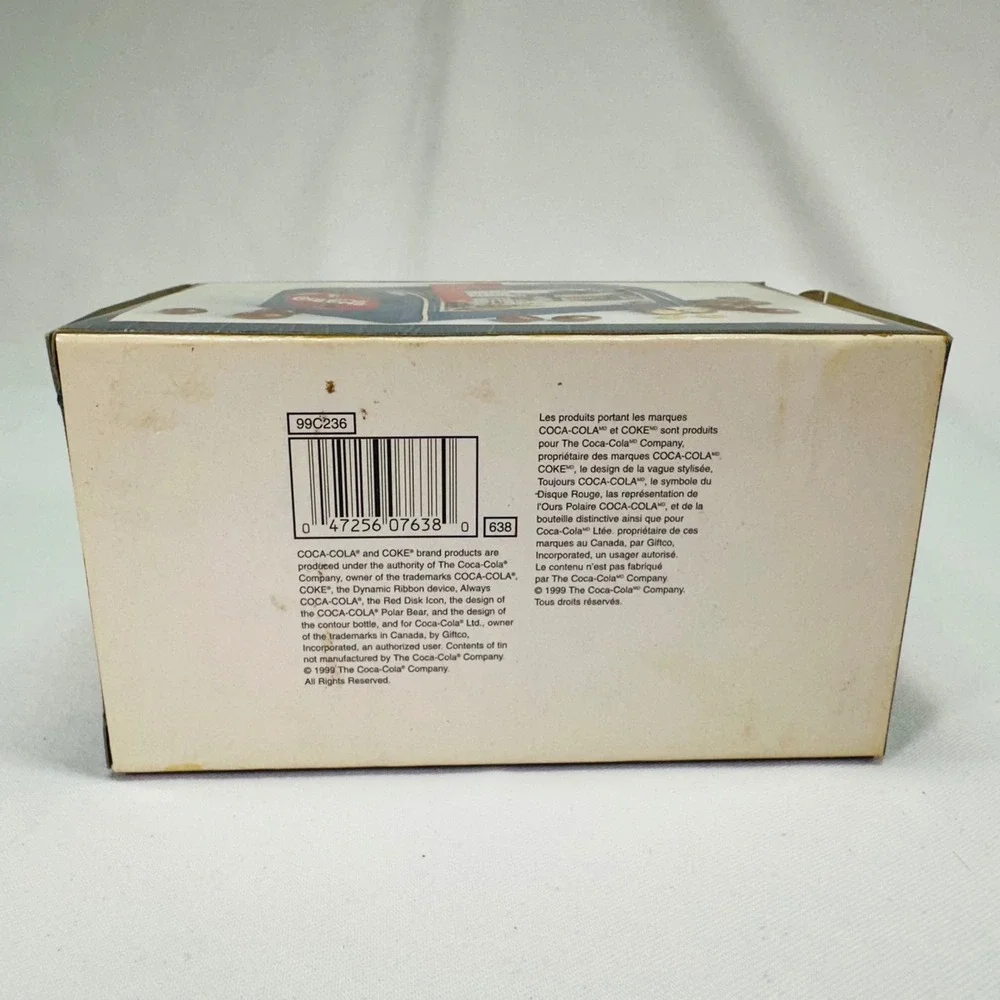 Vintage 1999 Coca-Cola Mailbox Collectors Tin Giftco Blue General Store